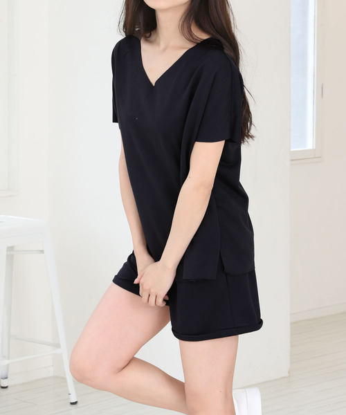 Girly Doll(ガーリードール)の「ベーシックセットアップ(Tシャツ/カットソー・レディース・ブラック/チャコール/グレー/ベージュ・XL/L/M)」の19枚目の写真