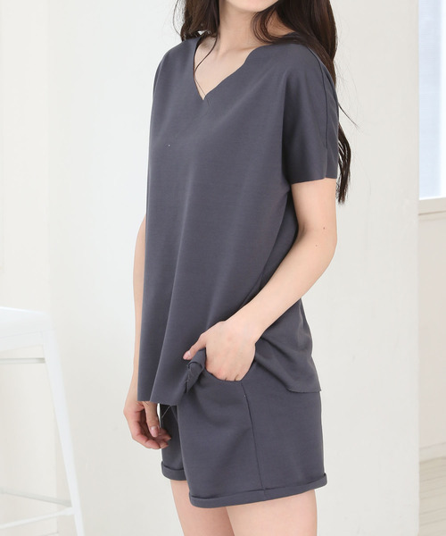 Girly Doll(ガーリードール)の「ベーシックセットアップ(Tシャツ/カットソー・レディース・ブラック/チャコール/グレー/ベージュ・XL/L/M)」の20枚目の写真