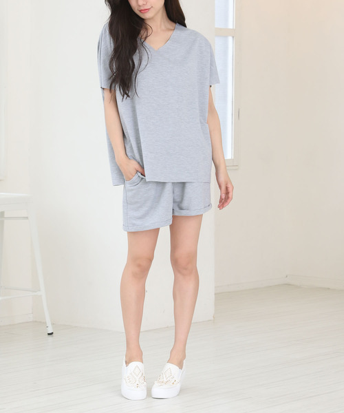 Girly Doll(ガーリードール)の「ベーシックセットアップ(Tシャツ/カットソー・レディース・ブラック/チャコール/グレー/ベージュ・XL/L/M)」の17枚目の写真