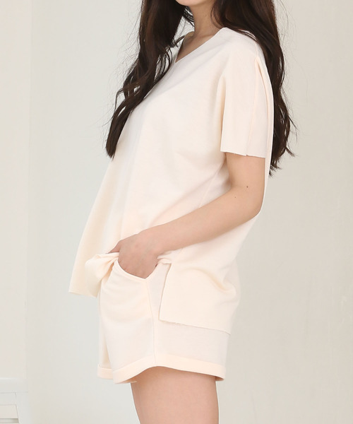 Girly Doll(ガーリードール)の「ベーシックセットアップ(Tシャツ/カットソー・レディース・ブラック/チャコール/グレー/ベージュ・XL/L/M)」の18枚目の写真