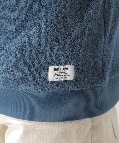 BAYFLOW(ベイフロー)の「ヴィンテージパイルL/Sプルオーバー(Tシャツ/カットソー・メンズ・ベージュ/ネイビー/クリアブルー・SMALL/MEDIUM/LARGE)」の7枚目の写真