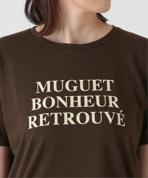 SLOBE IENA（スローブイエナ）の「fleursロゴTシャツMuguet◆（Tシャツ/カットソー・レディース・ホワイト/ブラウン・FREE）」の8枚目の写真