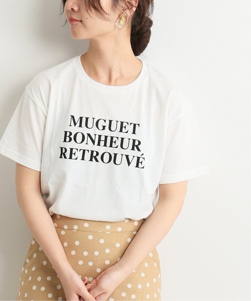 SLOBE IENA（スローブイエナ）の「fleursロゴTシャツMuguet◆（Tシャツ/カットソー・レディース・ホワイト/ブラウン・FREE）」の17枚目の写真