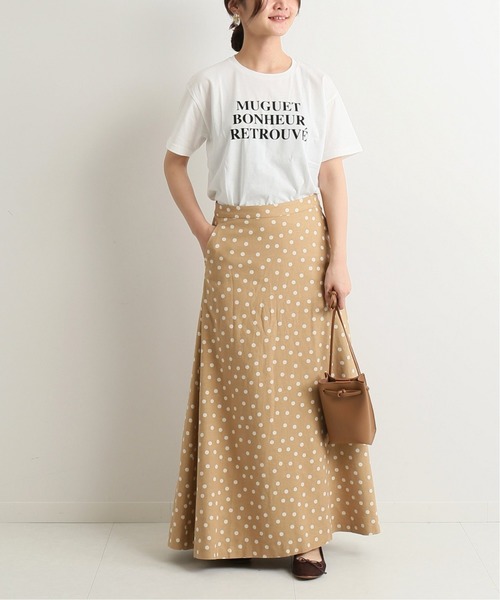 SLOBE IENA（スローブイエナ）の「fleursロゴTシャツMuguet◆（Tシャツ/カットソー・レディース・ホワイト/ブラウン・FREE）」の20枚目の写真