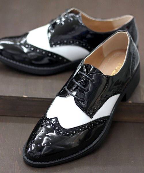 LibertyDoll（リバティードール）の「Liberty Doll / ウイングチップ オックスフォードシューズ(5497)（ドレスシューズ・レディース・ブラック/ブラウン/ブラック×ホワイト/ブラック系その他/ワイン/ベージュ/アイボリー・40/38/39/36/37/35）」の4枚目の写真
