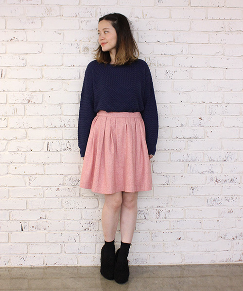 mystic(ミスティック)の「バスケット柄プルーバー(ニット/セーター・レディース・ダークグリーン/オフホワイト/キャメル/ブラック/ネイビー・フリ-)」の11枚目の写真