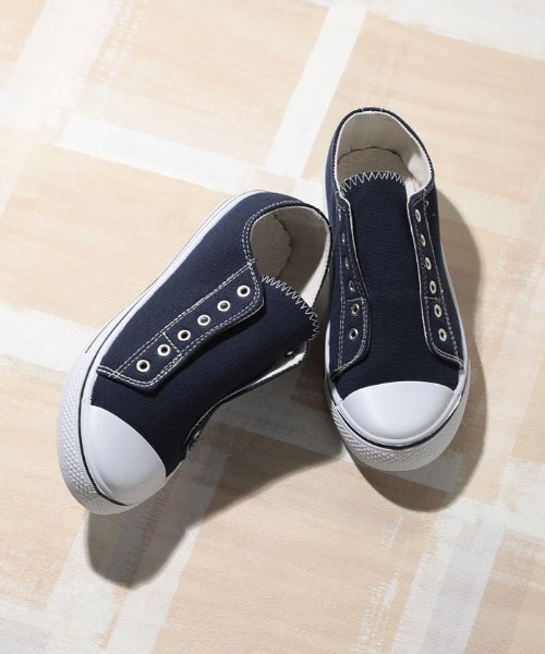 AAA+（サンエープラス）の「AAA / ローテクスリッポンスニーカー(2343)（スリッポン・レディース・ホワイト/ブラック×ブラック/ネイビー/カーキ/ブラック/ベージュ/レッド/キナリ/グレー/ライトブルー/ピンク/ワインレッド/グリーン・44/40/42/36/34/38）」の10枚目の写真