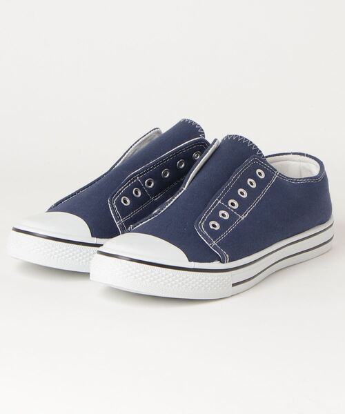 AAA+（サンエープラス）の「AAA / ローテクスリッポンスニーカー(2343)（スリッポン・レディース・ホワイト/ブラック×ブラック/ネイビー/カーキ/ブラック/ベージュ/レッド/キナリ/グレー/ライトブルー/ピンク/ワインレッド/グリーン・44/40/42/36/34/38）」の19枚目の写真