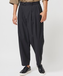 ATTACHMENT | 【KAZUYUKI KUMAGAI】100/2ベルト付きワイドテーパードパンツ / KP02-005(スラックス)