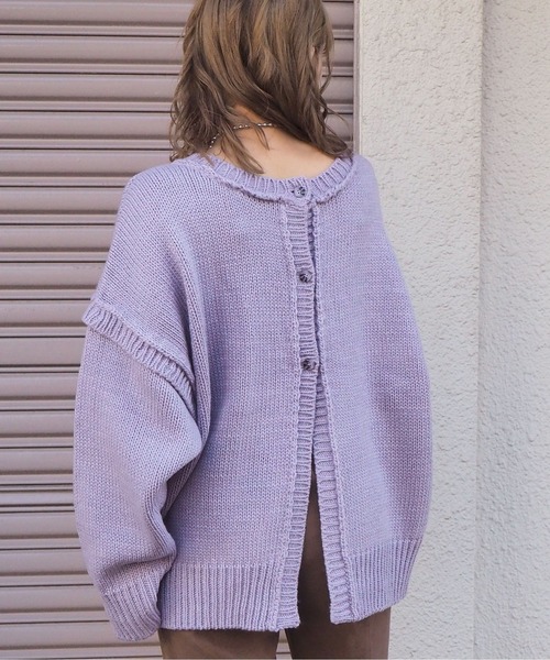 tiptop(ティップトップ)の「マルチwayニットカーディガン(カーディガン/ボレロ・レディース・パープル/ブルー/アイボリー/グレイッシュベージュ/ライトブルー/ラベンダー/C/B/A・FREE)」の6枚目の写真