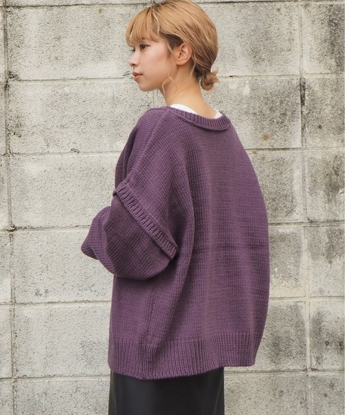 tiptop(ティップトップ)の「マルチwayニットカーディガン(カーディガン/ボレロ・レディース・パープル/ブルー/アイボリー/グレイッシュベージュ/ライトブルー/ラベンダー/C/B/A・FREE)」の11枚目の写真