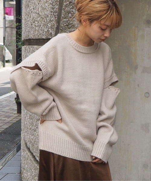 tiptop(ティップトップ)の「マルチwayニットカーディガン(カーディガン/ボレロ・レディース・パープル/ブルー/アイボリー/グレイッシュベージュ/ライトブルー/ラベンダー/C/B/A・FREE)」の19枚目の写真