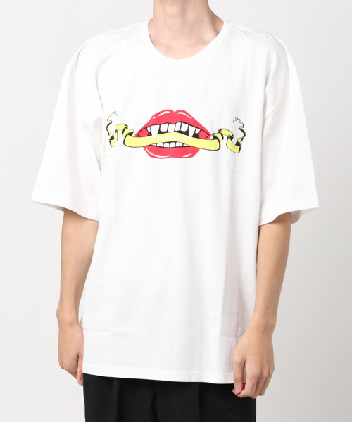 ALDIES(アールディーズ)の「Freak Out Big T / フリークアウトビッグT(Tシャツ/カットソー・メンズ・マルチ/ホワイト/ブラック・FREE)」の2枚目の写真