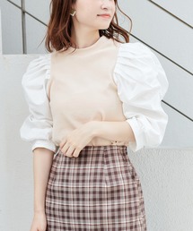 one after another NICE CLAUP | 七分袖コンシャステレコトップス(Tシャツ/カットソー)