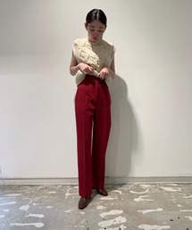 attrayant | センタープレスハイウエストパンツ(スラックス)