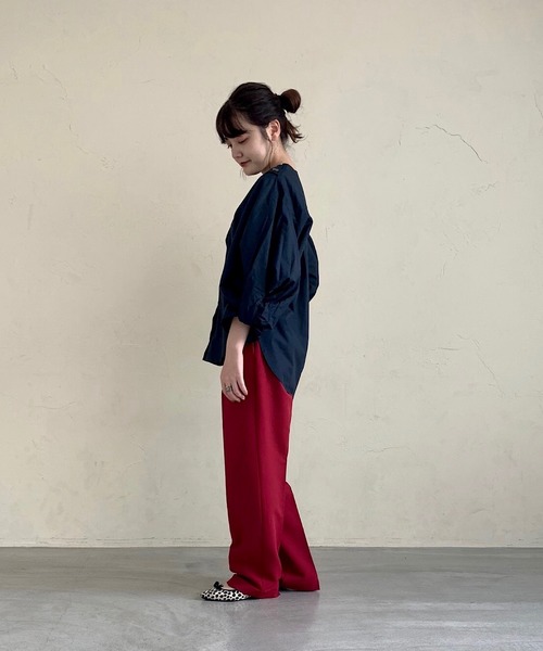 attrayant（アティロン）の「センタープレスハイウエストパンツ（スラックス・レディース・ブラック/ワインレッド/ブラウン・C/M）」の7枚目の写真