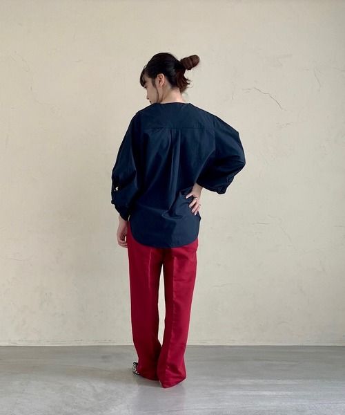 attrayant（アティロン）の「センタープレスハイウエストパンツ（スラックス・レディース・ブラック/ワインレッド/ブラウン・C/M）」の8枚目の写真