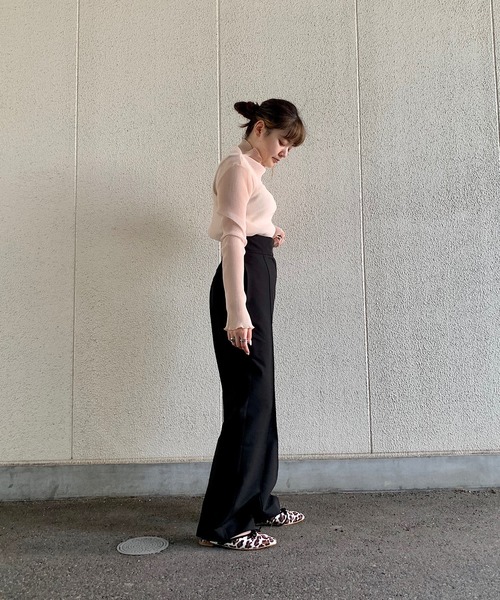 attrayant（アティロン）の「センタープレスハイウエストパンツ（スラックス・レディース・ブラック/ワインレッド/ブラウン・C/M）」の13枚目の写真