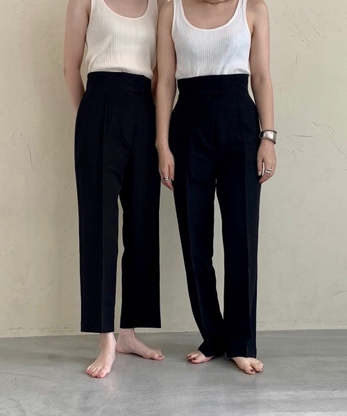 attrayant（アティロン）の「センタープレスハイウエストパンツ（スラックス・レディース・ブラック/ワインレッド/ブラウン・C/M）」の19枚目の写真