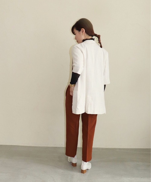 attrayant（アティロン）の「センタープレスハイウエストパンツ（スラックス・レディース・ブラック/ワインレッド/ブラウン・C/M）」の20枚目の写真