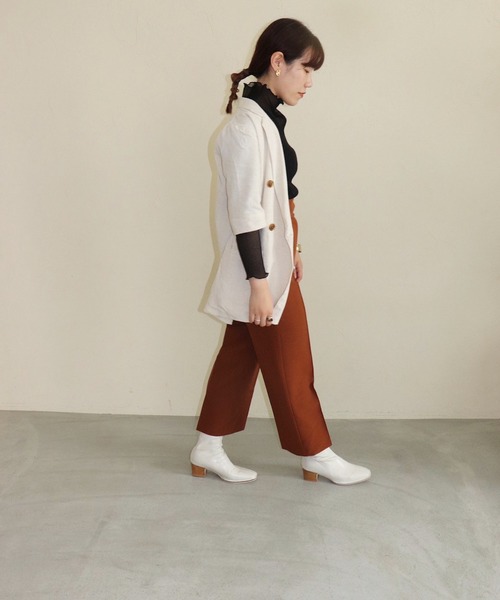 attrayant（アティロン）の「センタープレスハイウエストパンツ（スラックス・レディース・ブラック/ワインレッド/ブラウン・C/M）」の21枚目の写真