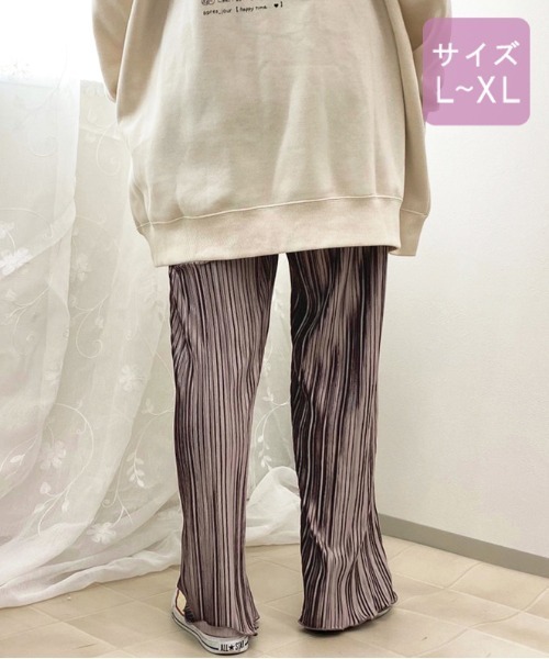 apres jour(アプレジュール)の「【大きいサイズ】ベロアプリーツパンツ【ZOZOTOWN限定アイテム】(その他パンツ・レディース・ブラック/ダークブラウン/ベージュ/ミント/ダークブルー/ピンクベージュ・X-LARGE)」の8枚目の写真