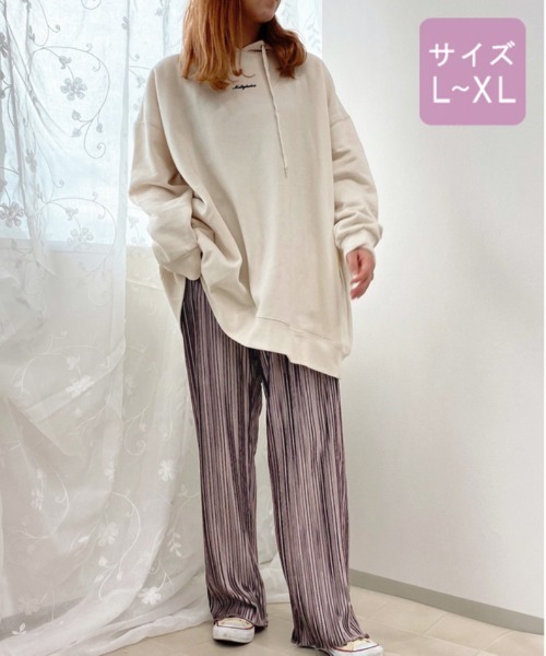 apres jour(アプレジュール)の「【大きいサイズ】ベロアプリーツパンツ【ZOZOTOWN限定アイテム】(その他パンツ・レディース・ブラック/ダークブラウン/ベージュ/ミント/ダークブルー/ピンクベージュ・X-LARGE)」の9枚目の写真