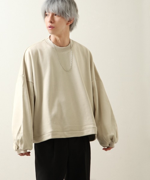 ZIP FIVE（ジップファイブ）の「【ZIP FIVE】オーバーサイズ　バルーンスウェットトレーナー（スウェット・レディース・ブラウン/ブラック/ライトグレー/アイボリー・LARGE/MEDIUM）」の11枚目の写真