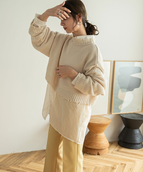 rectangle（レクタングル）の「ダメージクロップドニット（ニット