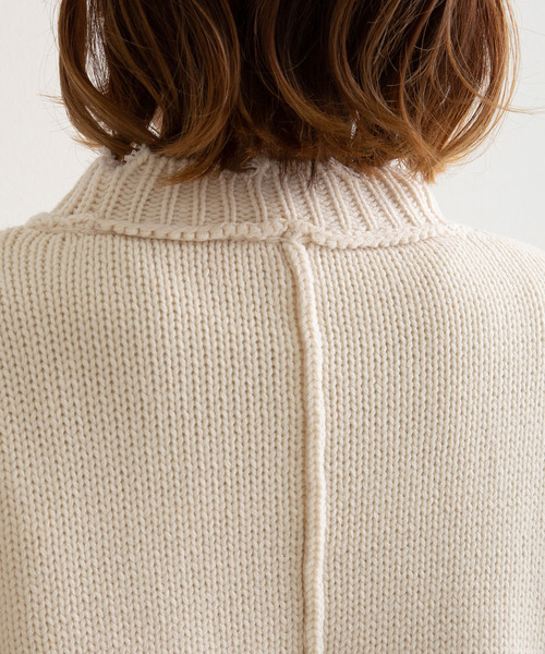 rectangle（レクタングル）の「ダメージクロップドニット（ニット/セーター・レディース・ブラック/ベージュ/オフホワイト/イエロー/ダークブルー/オレンジ/ピンク/ミント/ブルー・FREE）」の13枚目の写真