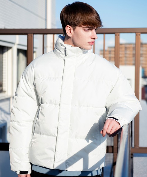 ８(eight)（エイト）の「ドロップショルダー 中綿 ブルゾン ジャケット（ダウンジャケット/コート・メンズ・オフホワイト/グレー/ブラック・MEDIUM/LARGE）」の6枚目の写真