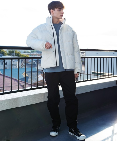 ８(eight)（エイト）の「ドロップショルダー 中綿 ブルゾン ジャケット（ダウンジャケット/コート・メンズ・オフホワイト/グレー/ブラック・MEDIUM/LARGE）」の7枚目の写真