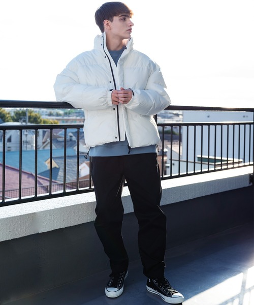 ８(eight)（エイト）の「ドロップショルダー 中綿 ブルゾン ジャケット（ダウンジャケット/コート・メンズ・オフホワイト/グレー/ブラック・MEDIUM/LARGE）」の8枚目の写真