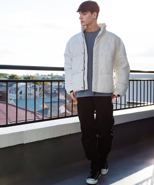 ８(eight)（エイト）の「ドロップショルダー 中綿 ブルゾン ジャケット（ダウンジャケット/コート・メンズ・オフホワイト/グレー/ブラック・MEDIUM/LARGE）」の12枚目の写真