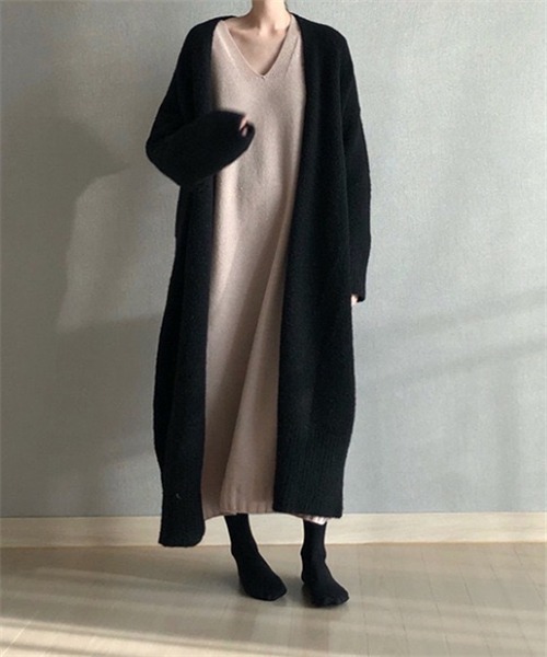 Dream garden(ドリームガーデン)の「ロングカーディガン(カーディガン/ボレロ・レディース・ブラック/グレー・S/M/XS)」の14枚目の写真