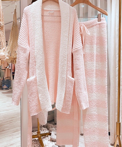 ボーダー バイカラー ニットガウン ルームウェア ガウン バスローブ Osyarevo オシャレボ のファッション通販 Zozotown