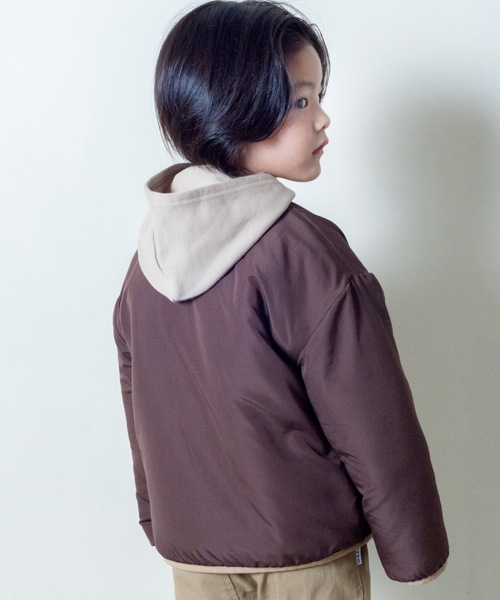 ＆yam（アンドヤム）の「リバーシブル・ボアノーカラーJK（その他アウター・キッズ・ブラック/ベージュ/ブラウン/ベージュ系その他・100/110/120/130/140/150/160）」の9枚目の写真