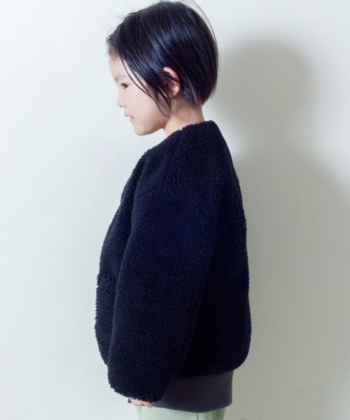 ＆yam（アンドヤム）の「リバーシブル・ボアノーカラーJK（その他アウター・キッズ・ブラック/ベージュ/ブラウン/ベージュ系その他・100/110/120/130/140/150/160）」の15枚目の写真