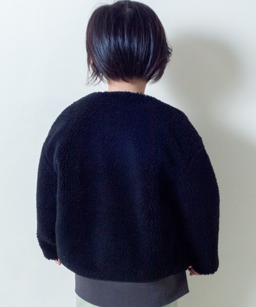 ＆yam（アンドヤム）の「リバーシブル・ボアノーカラーJK（その他アウター・キッズ・ブラック/ベージュ/ブラウン/ベージュ系その他・100/110/120/130/140/150/160）」の16枚目の写真