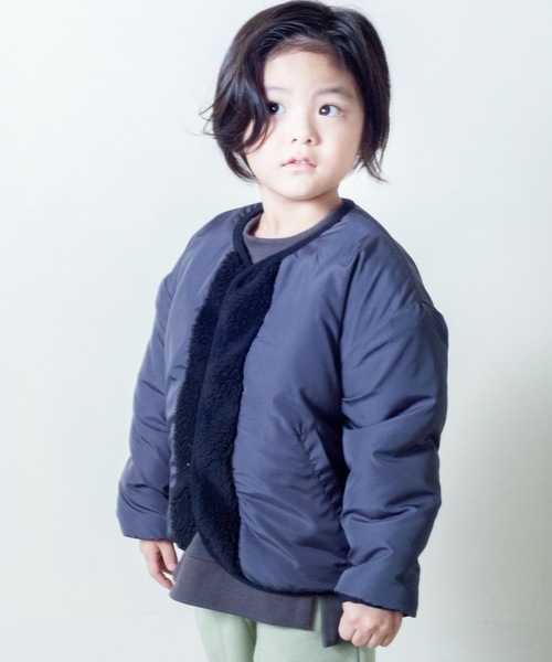 ＆yam（アンドヤム）の「リバーシブル・ボアノーカラーJK（その他アウター・キッズ・ブラック/ベージュ/ブラウン/ベージュ系その他・100/110/120/130/140/150/160）」の17枚目の写真