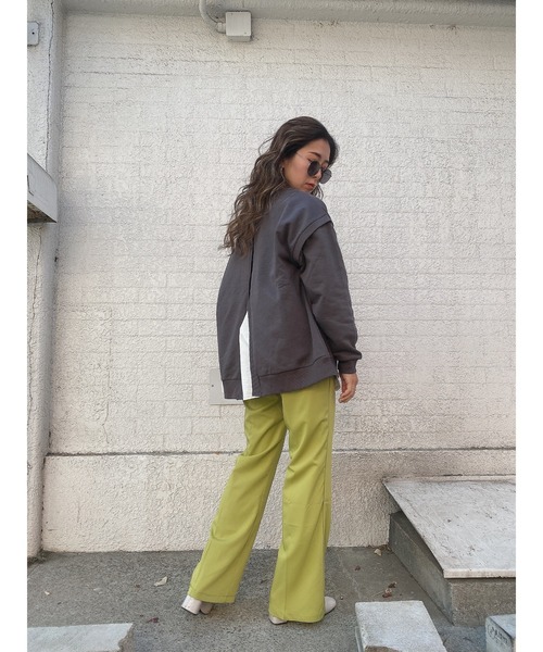 LiSeek（リシーク）の「【LiSeeK】カラーストレートフレアＰＴ（その他パンツ・レディース・グリーン/パープル/オレンジ/オリーブ/ブラック・FREE）」の18枚目の写真