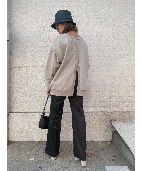 LiSeek（リシーク）の「【LiSeeK】カラーストレートフレアＰＴ（その他パンツ・レディース・グリーン/パープル/オレンジ/オリーブ/ブラック・FREE）」の20枚目の写真