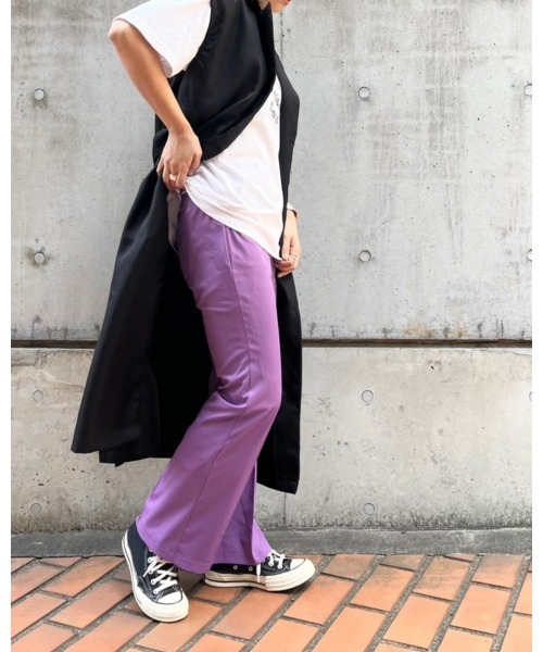 LiSeek（リシーク）の「【LiSeeK】カラーストレートフレアＰＴ（その他パンツ・レディース・グリーン/パープル/オレンジ/オリーブ/ブラック・FREE）」の10枚目の写真