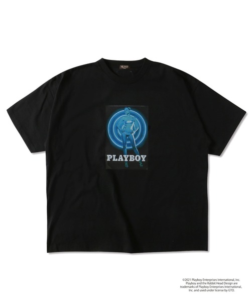 PLAYBOY(プレイボーイ)の「MR.OLIVE 別注 PLAYBOY(プレイボーイ) / TRON POSTER フォトTシャツ(Tシャツ/カットソー・メンズ・ブラック/オフホワイト・MEDIUM/LARGE/X-LARGE)」の10枚目の写真