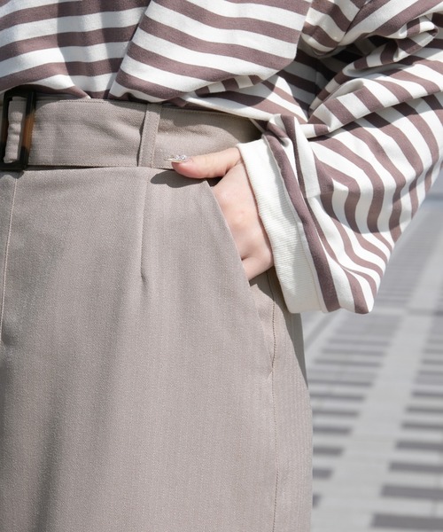 PairPair（ペアペア）の「ツイルミディスカート(セットアップ/リンクアイテム)（スカート・レディース・アイボリー/グレイッシュベージュ・FREE）」の12枚目の写真