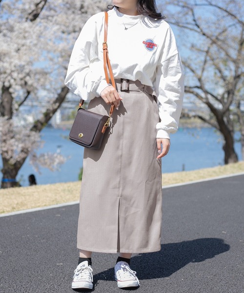 PairPair（ペアペア）の「ツイルミディスカート(セットアップ/リンクアイテム)（スカート・レディース・アイボリー/グレイッシュベージュ・FREE）」の6枚目の写真