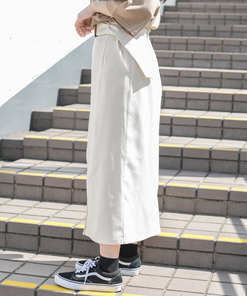 PairPair（ペアペア）の「ツイルミディスカート(セットアップ/リンクアイテム)（スカート・レディース・アイボリー/グレイッシュベージュ・FREE）」の8枚目の写真