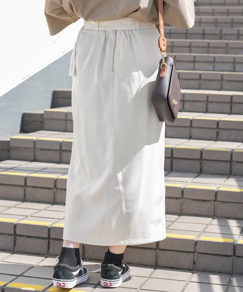PairPair（ペアペア）の「ツイルミディスカート(セットアップ/リンクアイテム)（スカート・レディース・アイボリー/グレイッシュベージュ・FREE）」の7枚目の写真