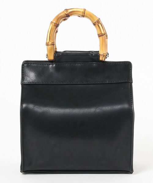 Ray BEAMS（レイビームス）の「Ray BEAMS / バンブー ハンドル スクエア バッグ（ハンドバッグ・レディース・ライトブルー/ブラック・ONE SIZE）」の7枚目の写真