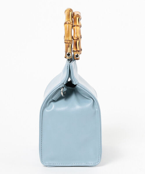 Ray BEAMS（レイビームス）の「Ray BEAMS / バンブー ハンドル スクエア バッグ（ハンドバッグ・レディース・ライトブルー/ブラック・ONE SIZE）」の12枚目の写真